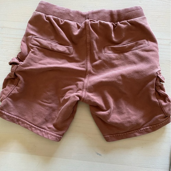 Toddler cargo jersey cotton shorts in faded crimson sz 2-3yrs - Picture 2 of 3
